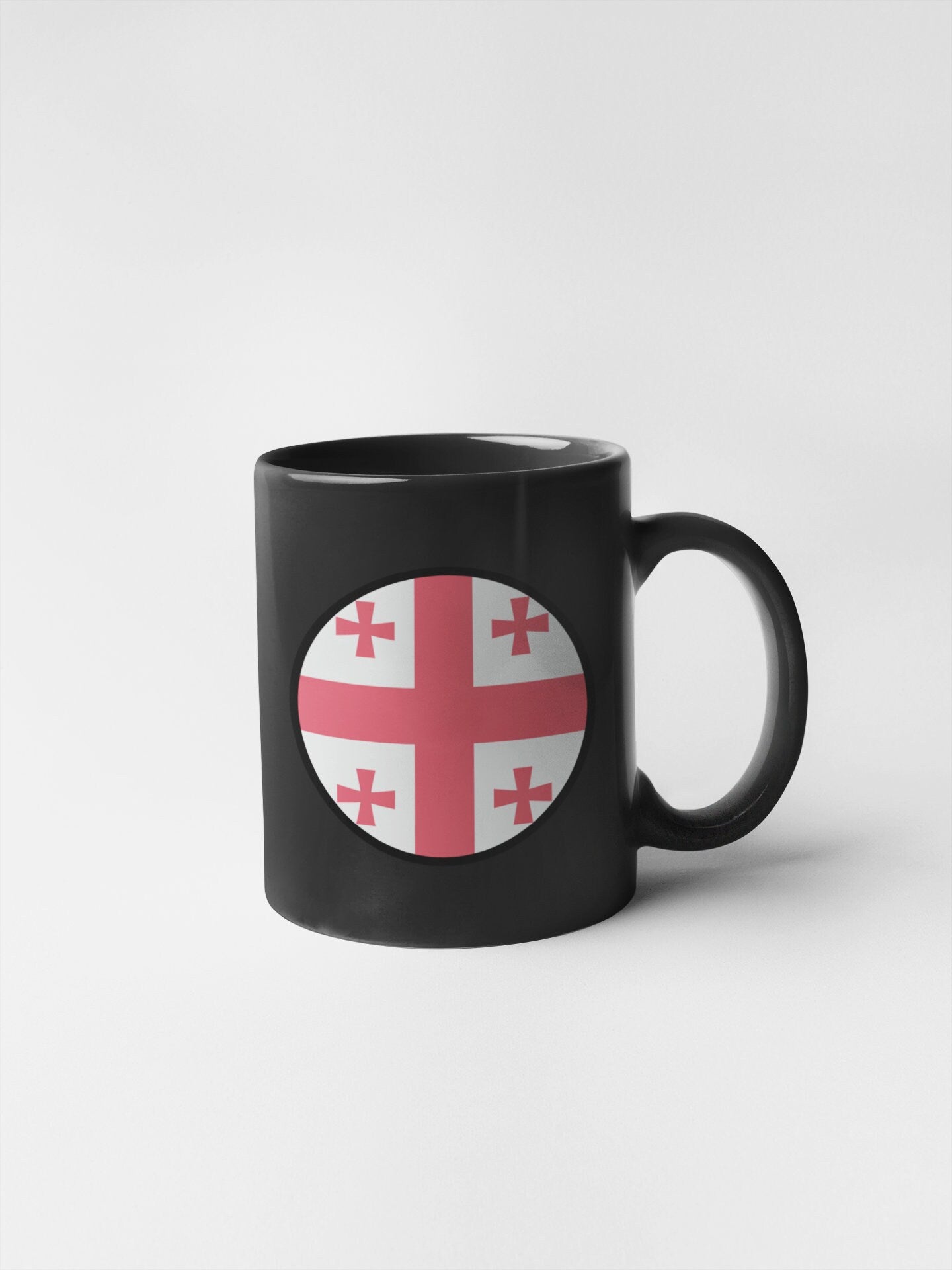 Georgia Flag Circle Sticker Decal