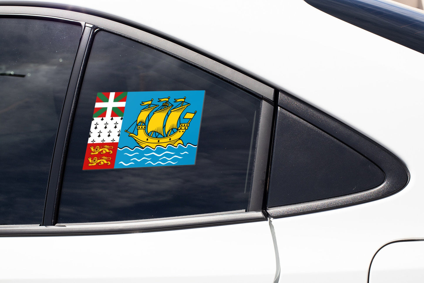 Saint-Pierre and Miquelon Flag Sticker Decal