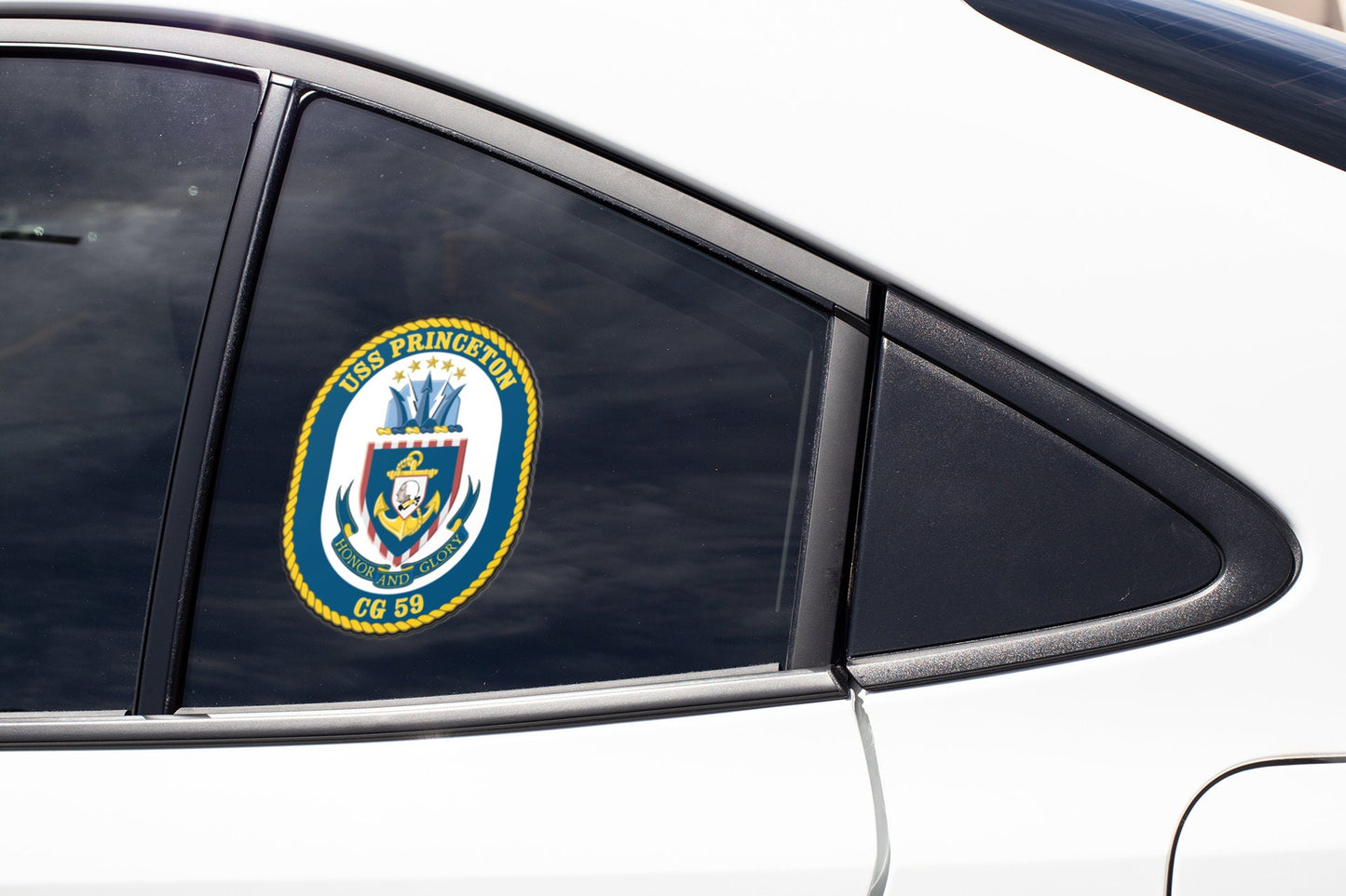 USS Princeton CG-59 Badge Sticker Decal Ticonderoga Class Cruiser Car Sticker Bumper Sticker for Car Emblem
