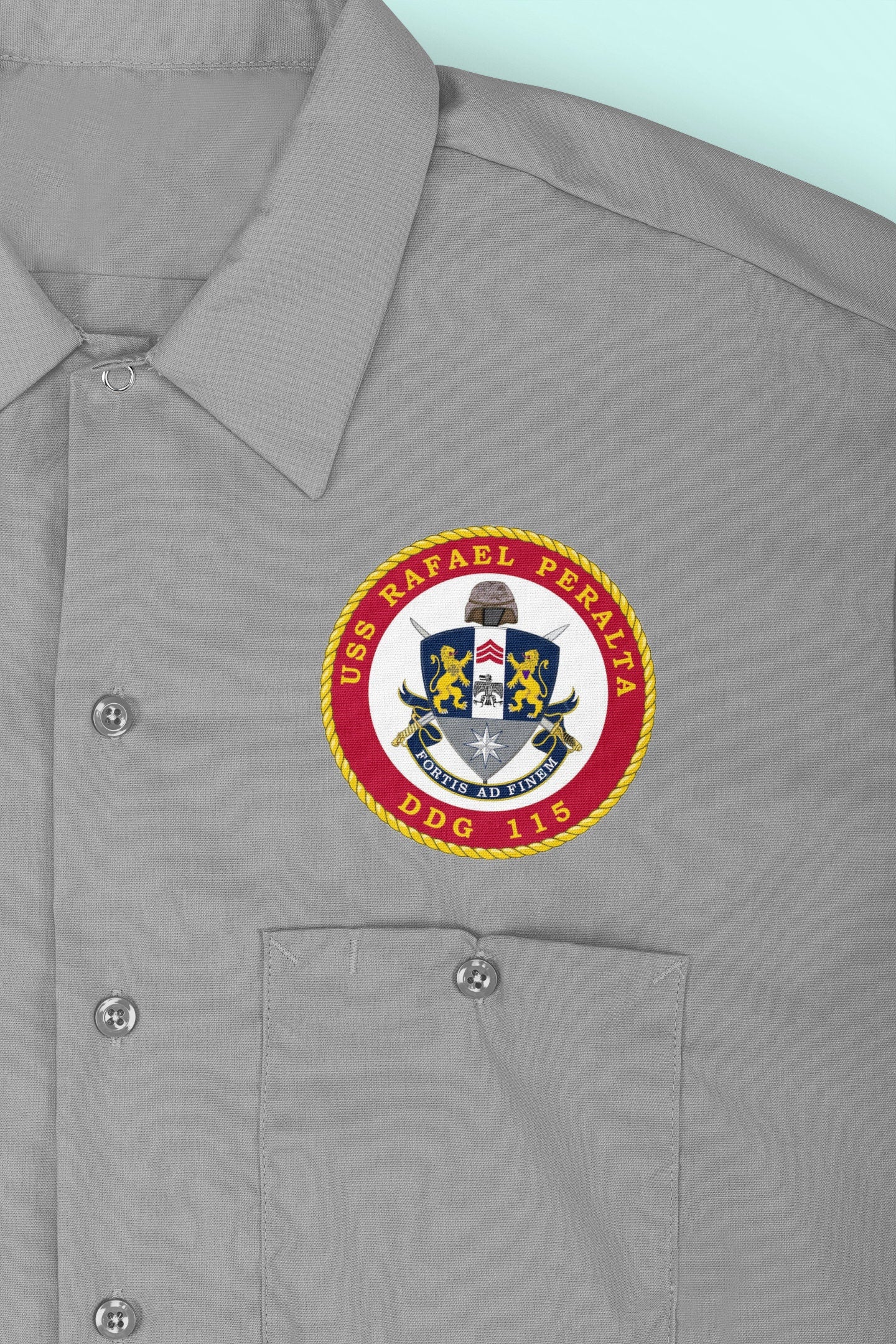 USS Rafael Peralta DDG-115 Badge Iron On Heat Transfer Vinyl HTV Arleigh Burke Class Destroyer