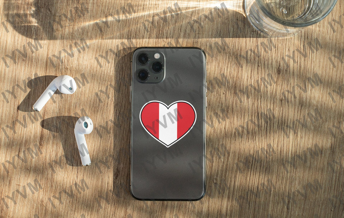 Peru Flag Heart Sticker Decal / Republic of Peru / República del Perú / Lima
