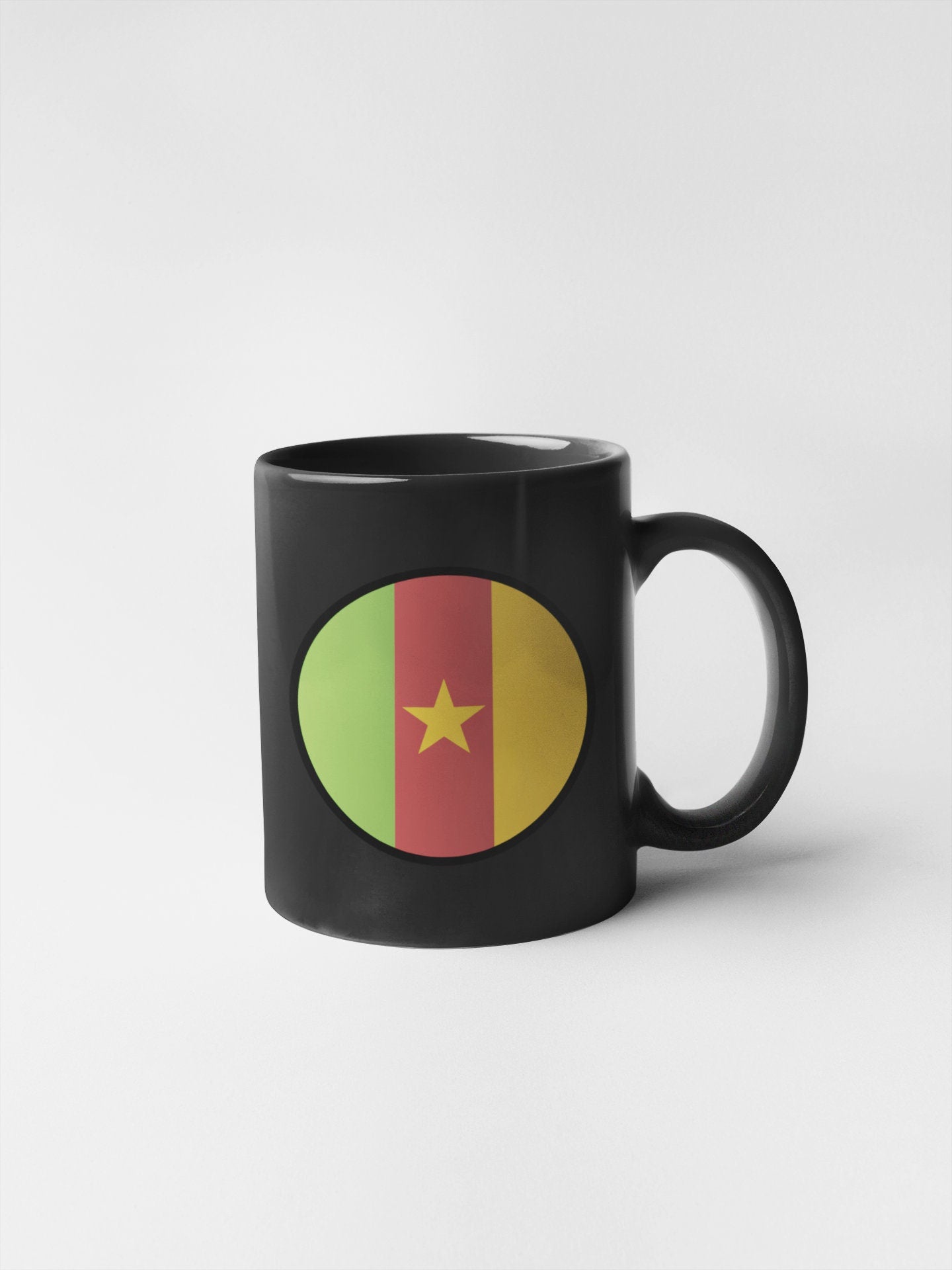 Cameroon Flag Circle Sticker Decal