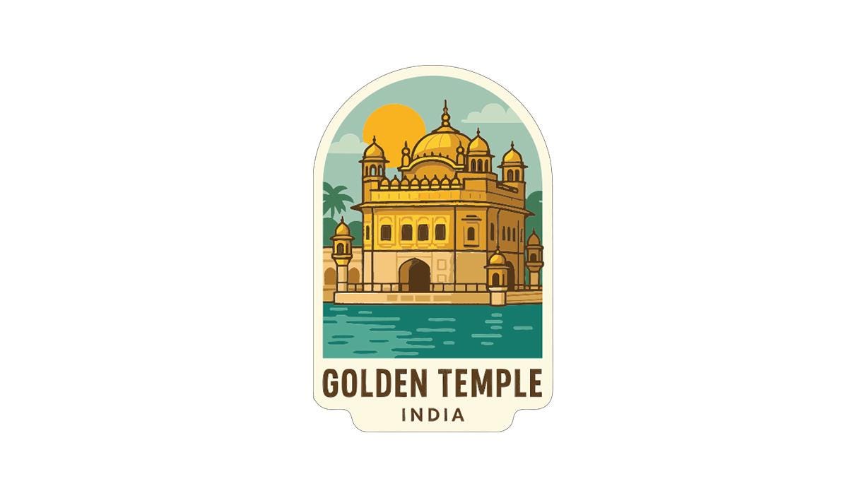 Sri Harmandir Sahib Golden Temple India Iron On Heat Transfer Vinyl HTV Symbolic