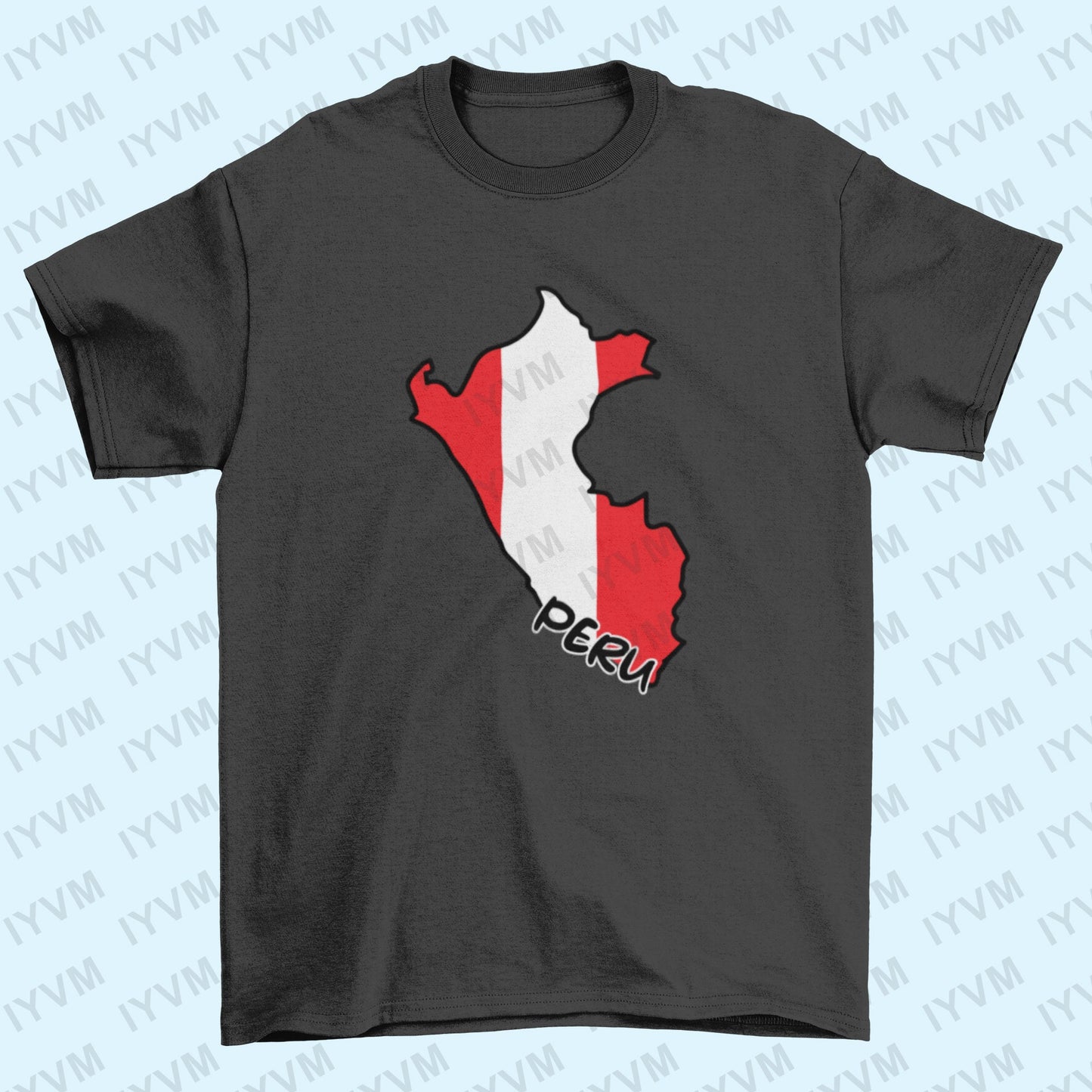 Peru Map Iron On Heat Transfer Vinyl HTV / Republic of Peru / República del Perú / Lima