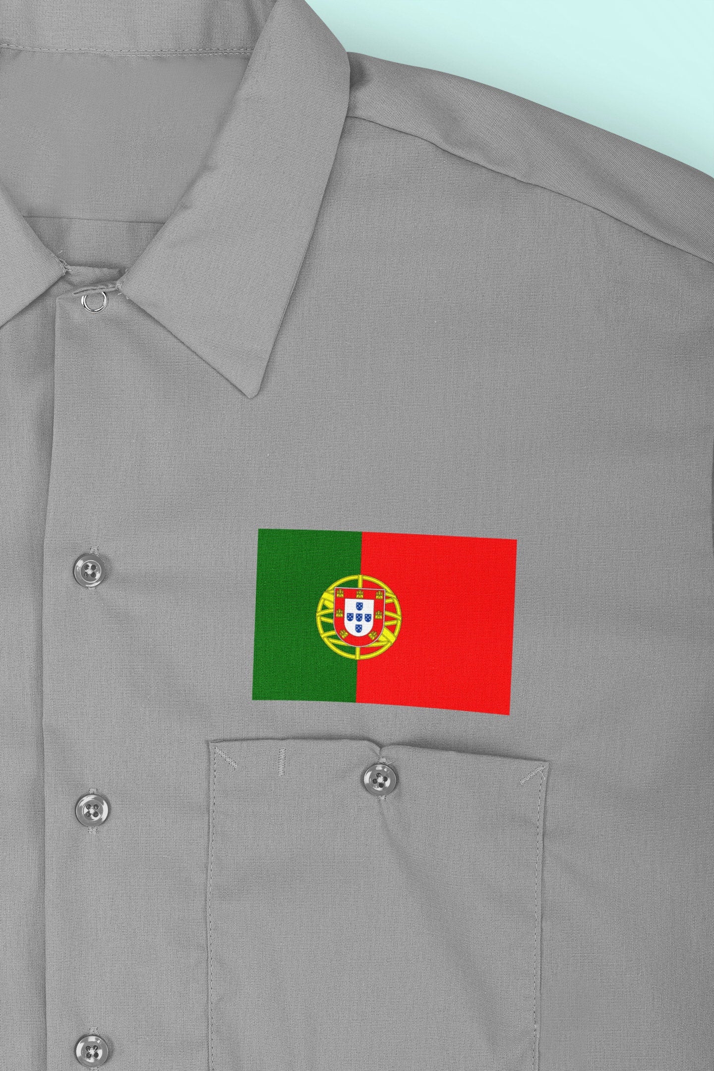 Portugal Flag Iron On Heat Transfer Vinyl HTV / Portuguese Republic / Esta é a ditosa Pátria minha amada / Lisbon / Portuguese