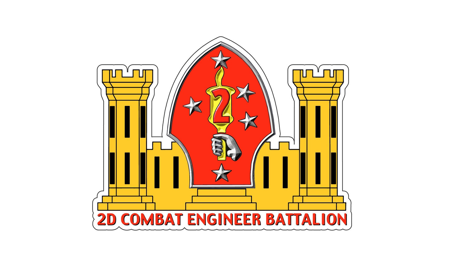 US Marine Corps Badge Sticker Decal  2nd Combat Engineer Battalion That Other Battalion Car Sticker Bumper Sticker for Car Emblem
