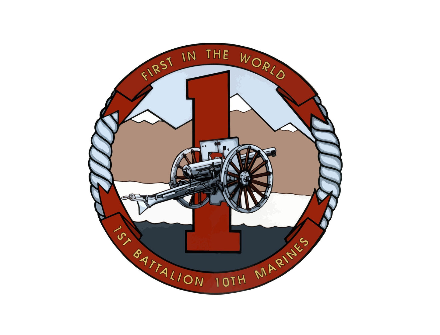 US Marine Corps Badge Sticker Decal 1st Battalion 10th Marines Nightmare Car Sticker Bumper Sticker for Car Emblem
