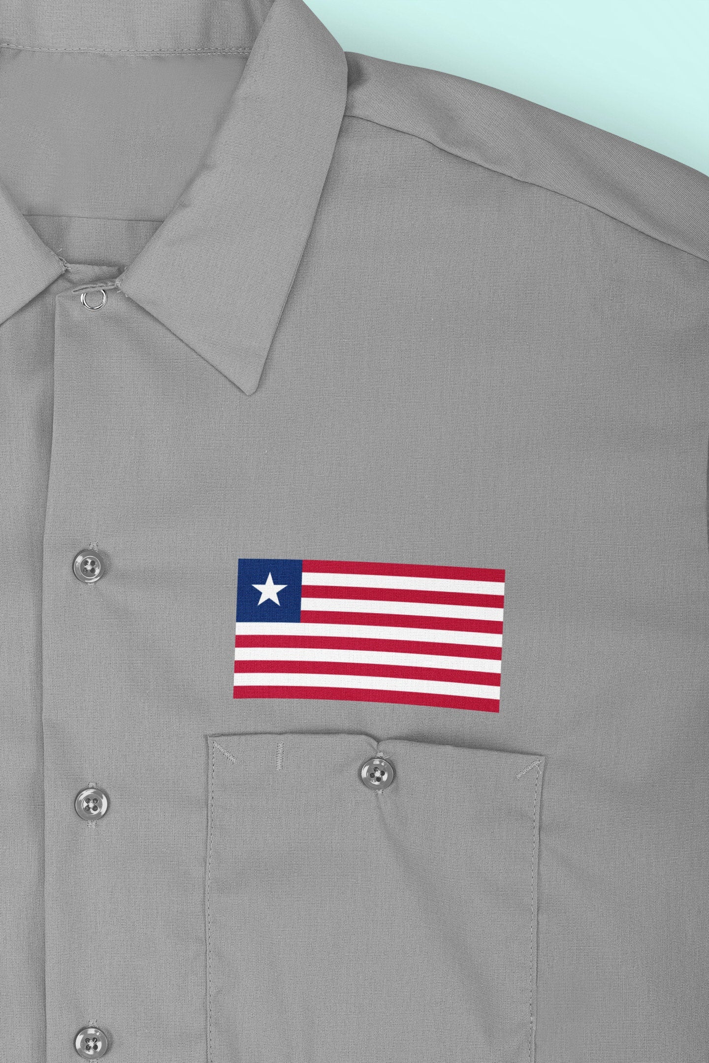 Liberia Flag Iron On Heat Transfer Vinyl HTV / Republic of Liberia / Monrovia / Liberian