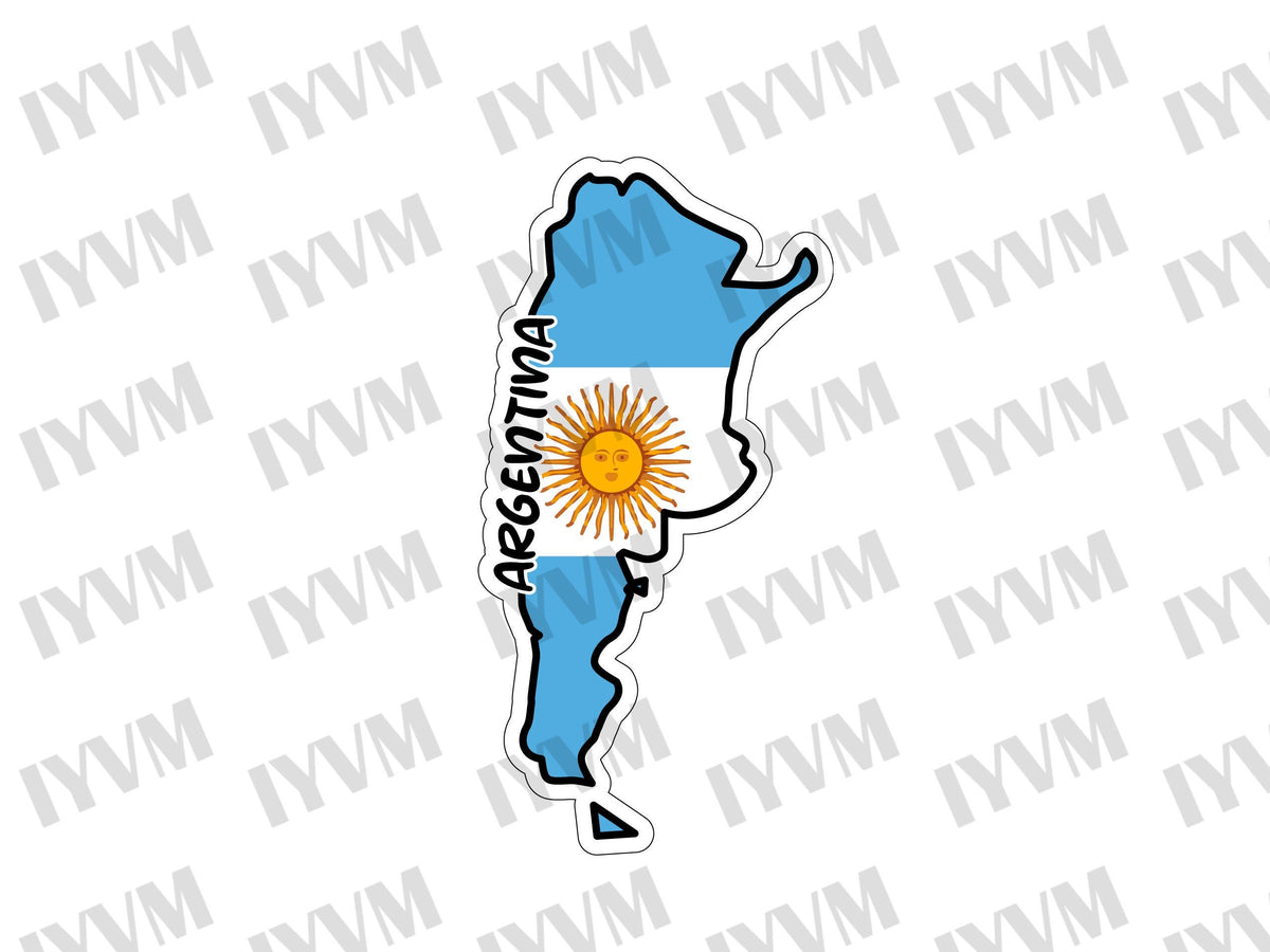 Argentina Map Flag Sticker Decal / Buenos Aires / En unión y libertad / Argentine Argentinian