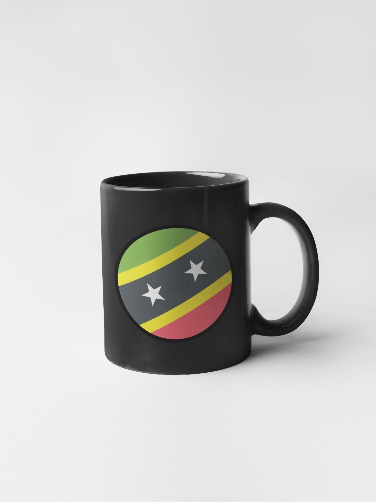 Saint Kitts and Nevis Flag Circle Sticker Decal