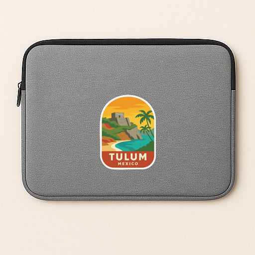 Tulum Mexico Iron On Heat Transfer Vinyl HTV Die-Cut Symbolic Landmark Design