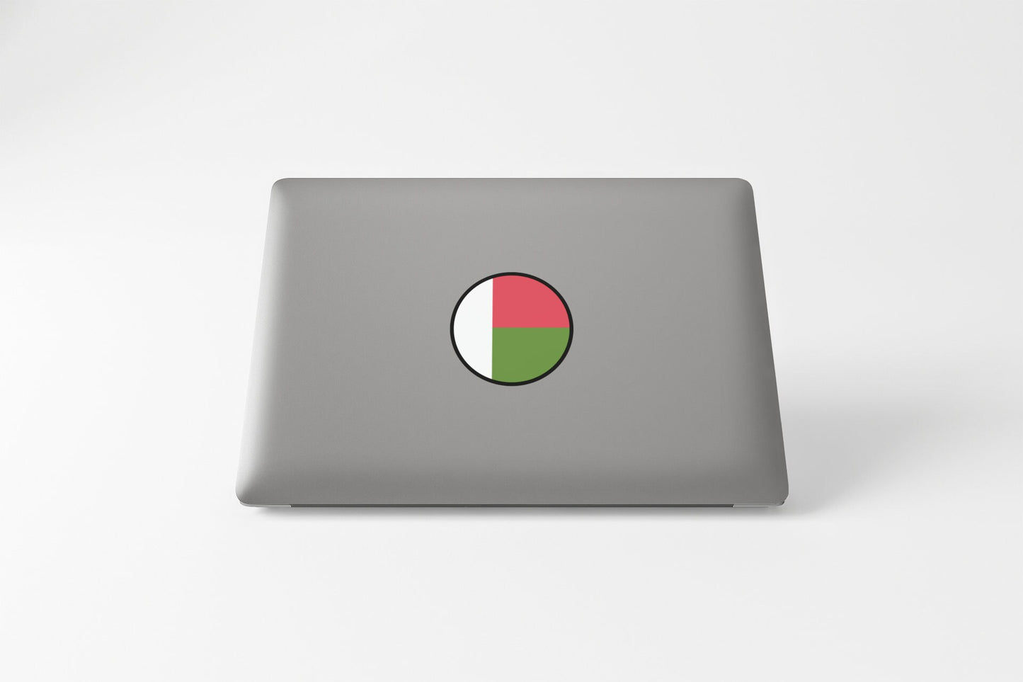 Madagascar Flag Circle Sticker Decal