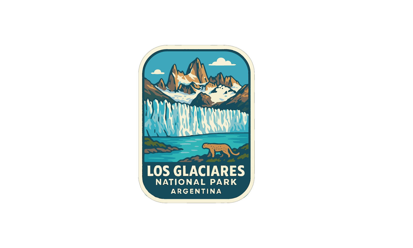 a logo for the Los Glaciers National Park in Argentina.