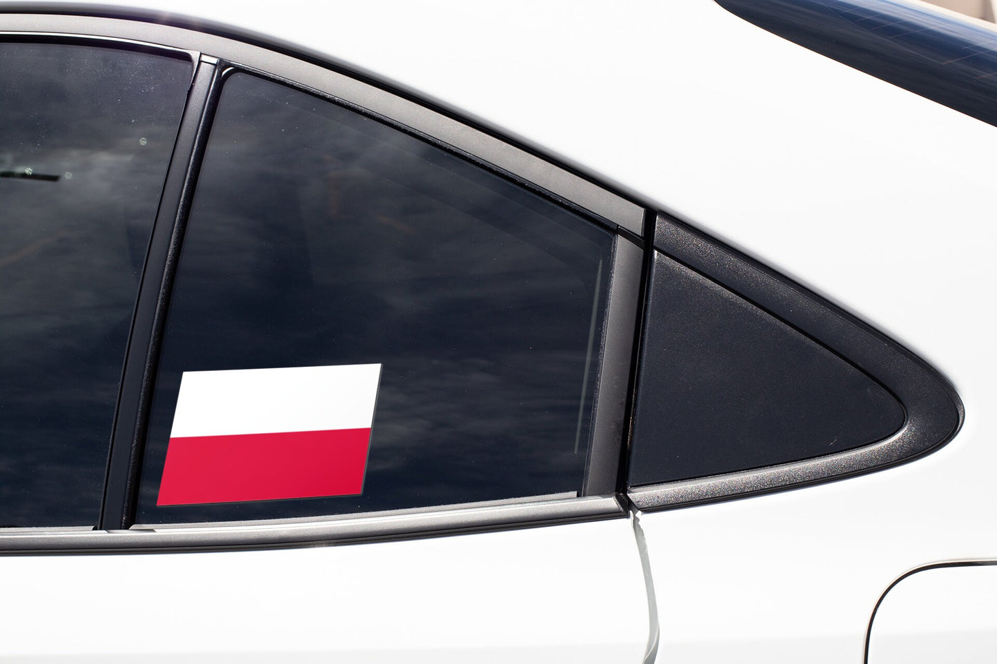 Poland Flag Sticker Decal / Republic of Poland / Rzeczpospolita Polska / Warsaw / Polish