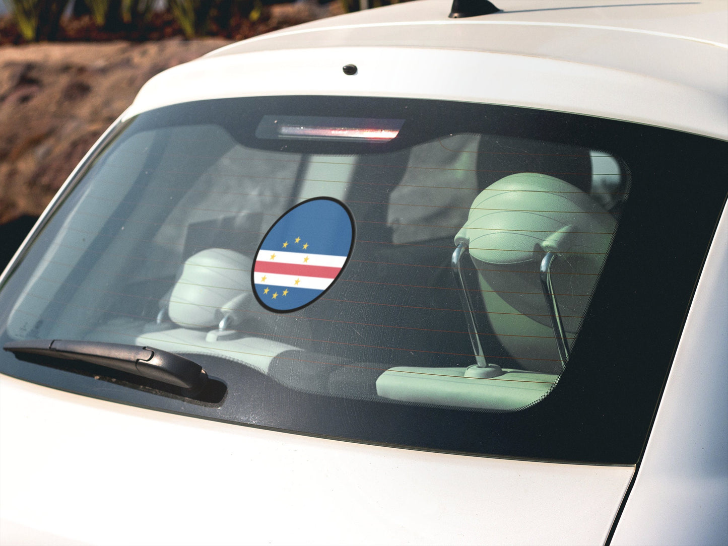 Cape Verde Flag Circle Sticker Decal