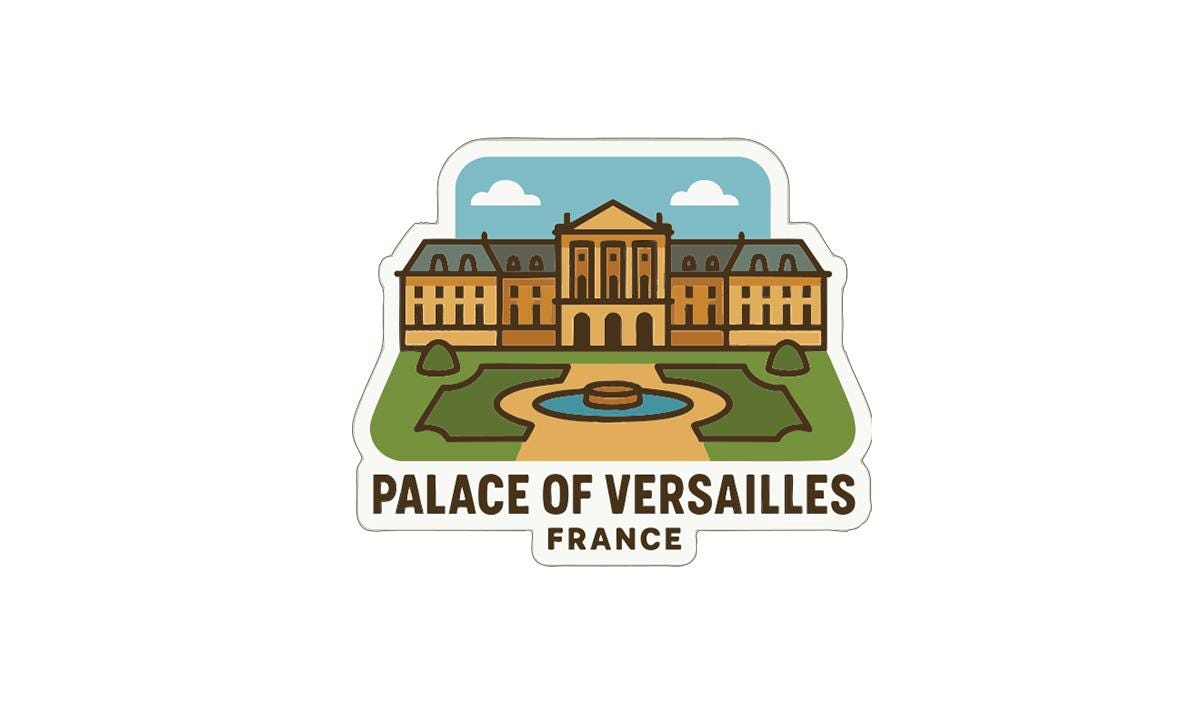 Palace of Versailles France Iron On Heat Transfer Vinyl HTV Die-Cut Symbolic