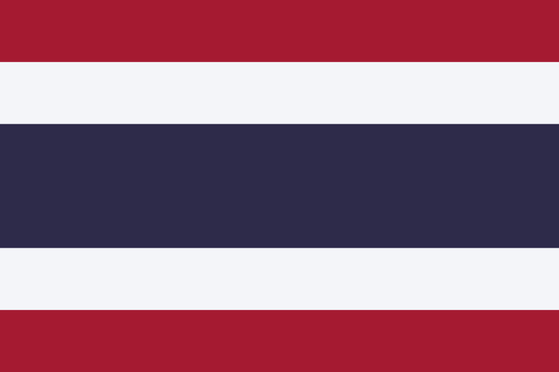 Thailand Flag Iron On Heat Transfer Vinyl HTV / Kingdom of Thailand / Siam / Bangkok / Thai /