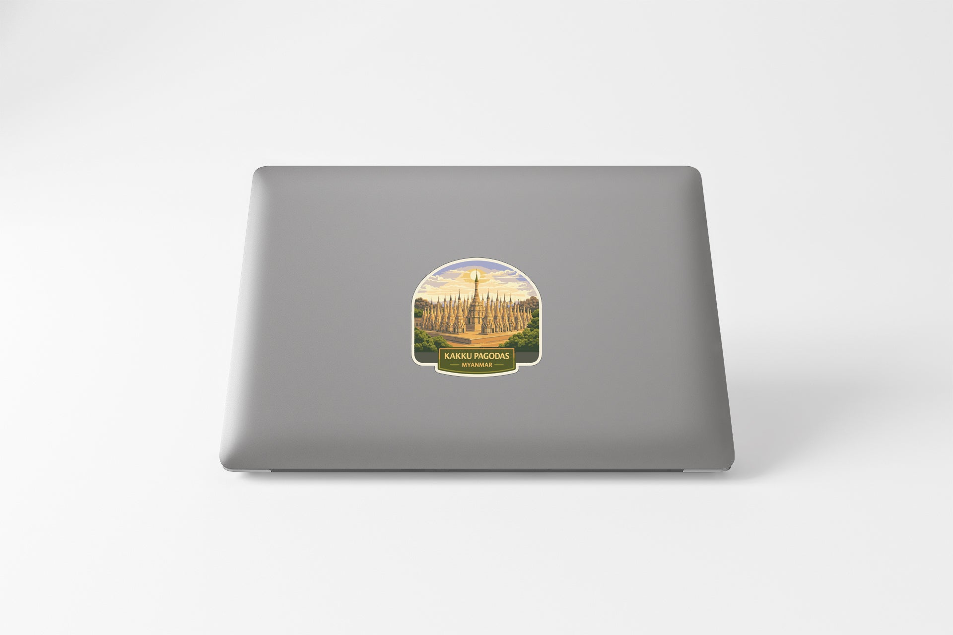 A sticker depicting the Sagrada Familia, a famous Roman Catholic church in Barcelona, Spain.