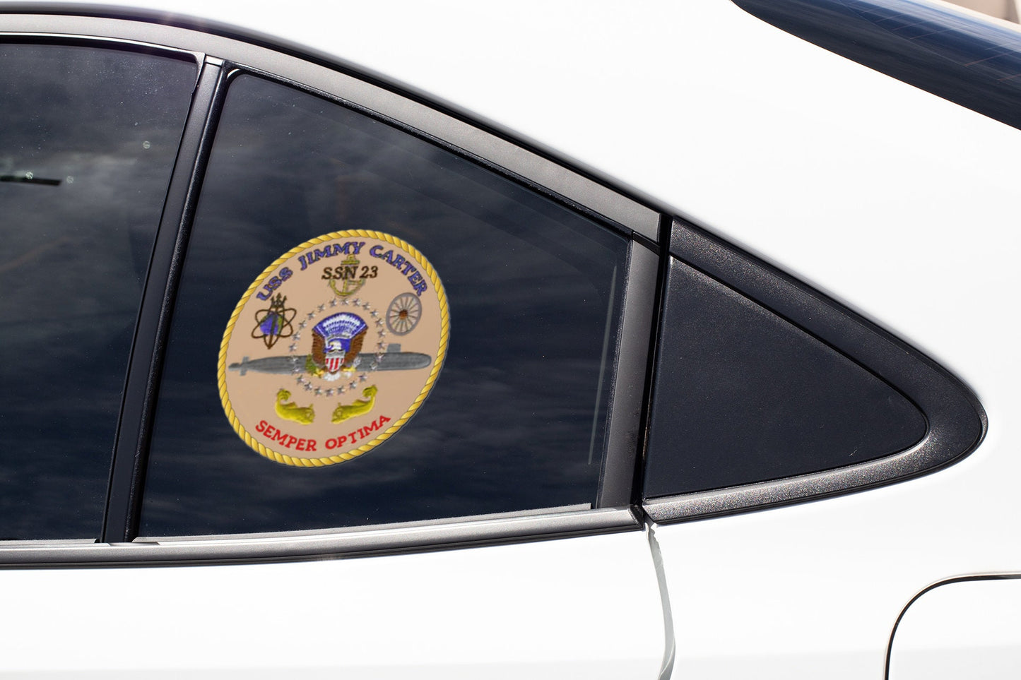 USS Jimmy Carter SSN-23 Badge Sticker Decal Seawolf Class Attack submarine Car Sticker Bumper Sticker for Car Emblem