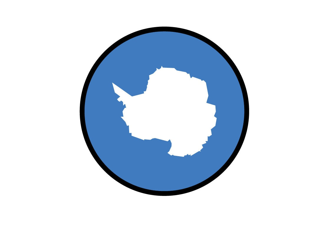 Antarctica Flag Circle Sticker Decal