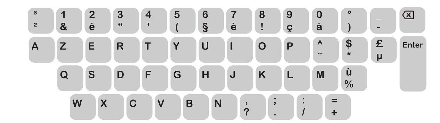 AZERTY Keyboard Sticker Vinyl Sticker Decal