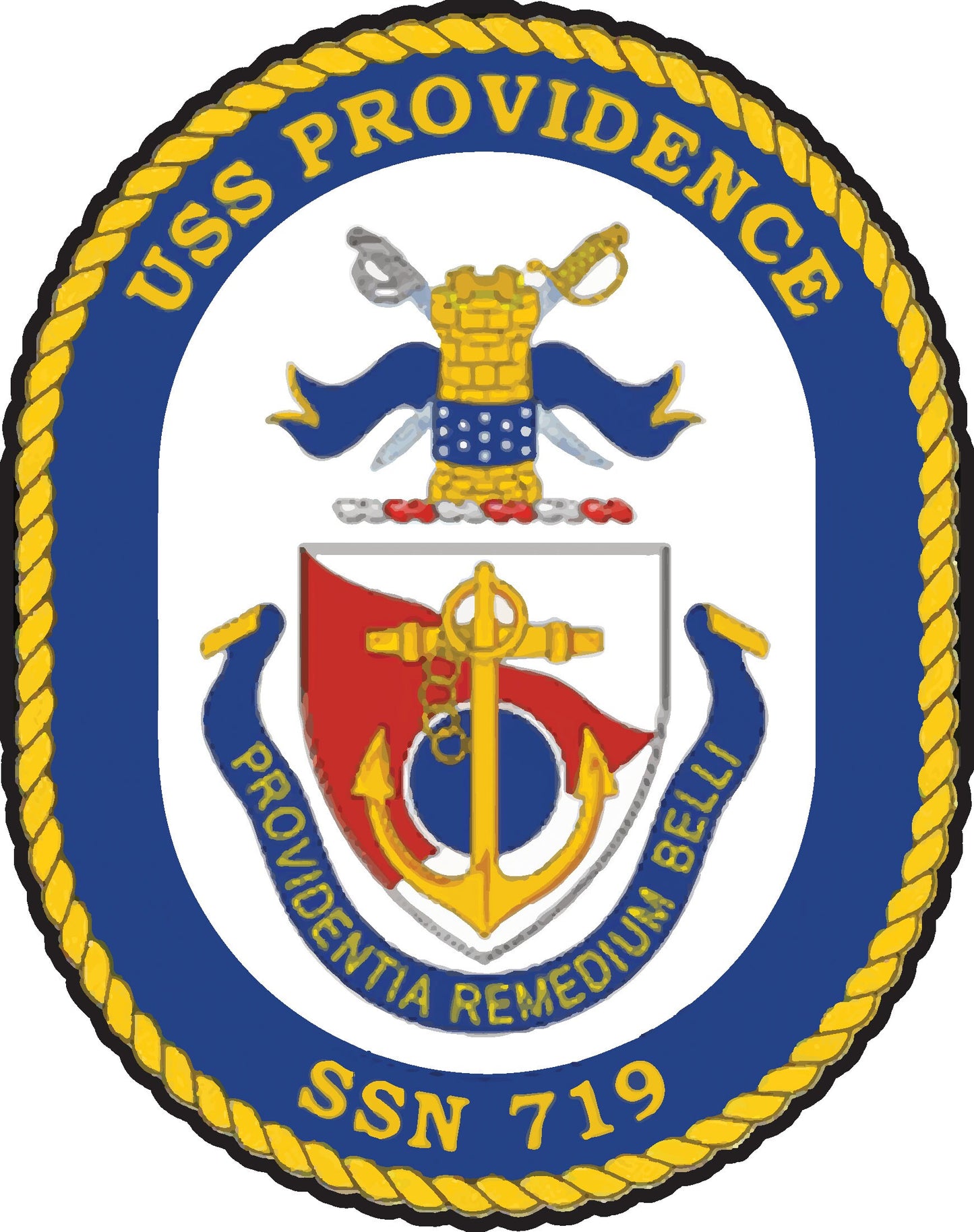 USS Providence SSN-719 Badge Iron On Heat Transfer Vinyl HTV Los Angeles Class Attack Submarine