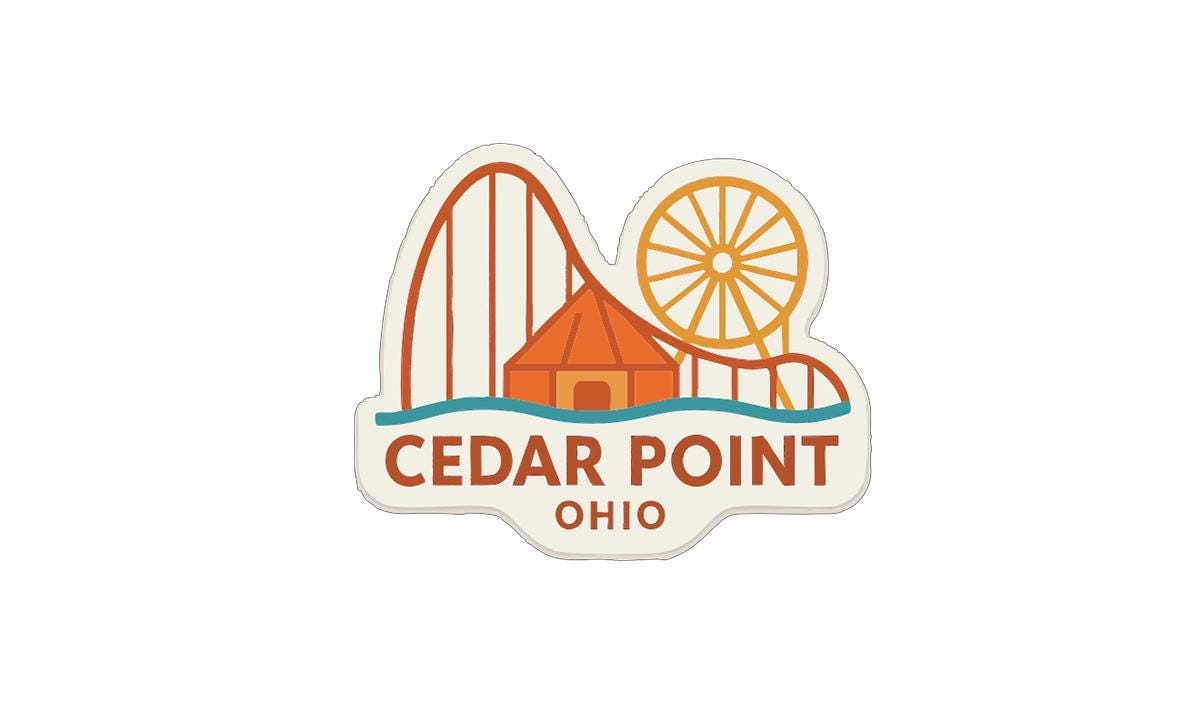 Cedar Point Ohio Iron On Heat Transfer Vinyl HTV Die-Cut Symbolic Landmark