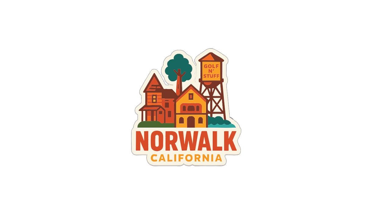 a sticker or logo for Norwalk, California.