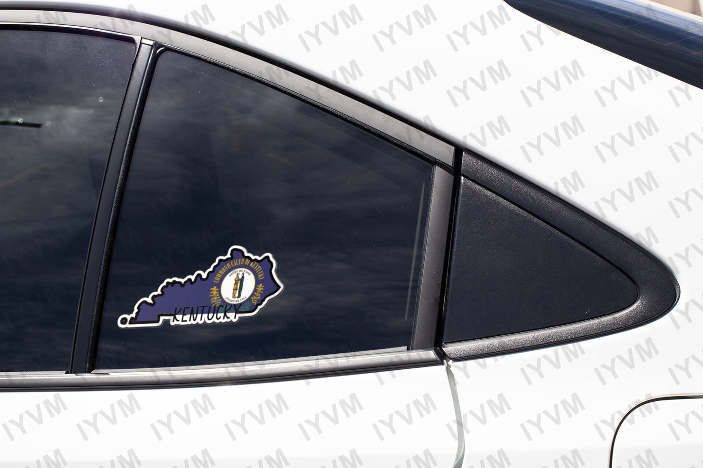 State of Kentucky Map Flag Sticker Decal  USA Kentucky State  Frankfort  The Bluegrass State  Corn-cracker State