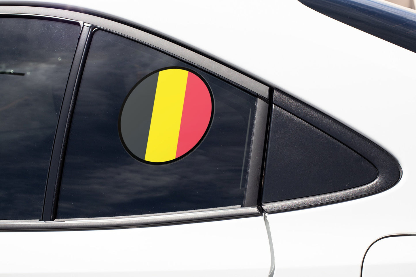 Belgium Flag Circle Sticker Decal