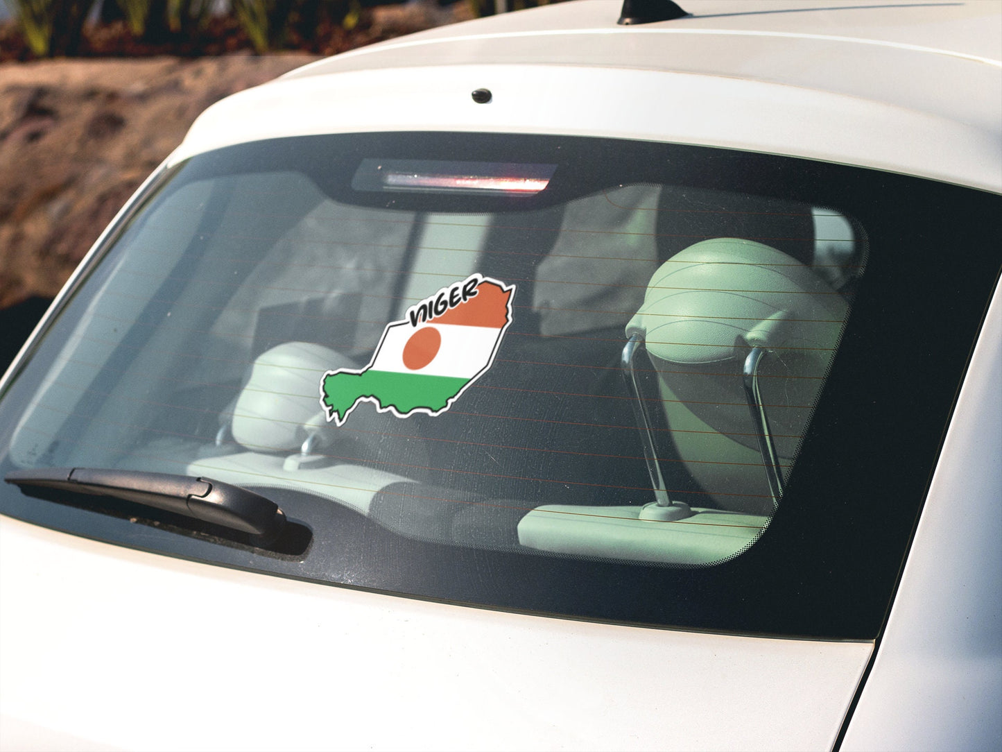 Niger Map Flag Sticker Decal