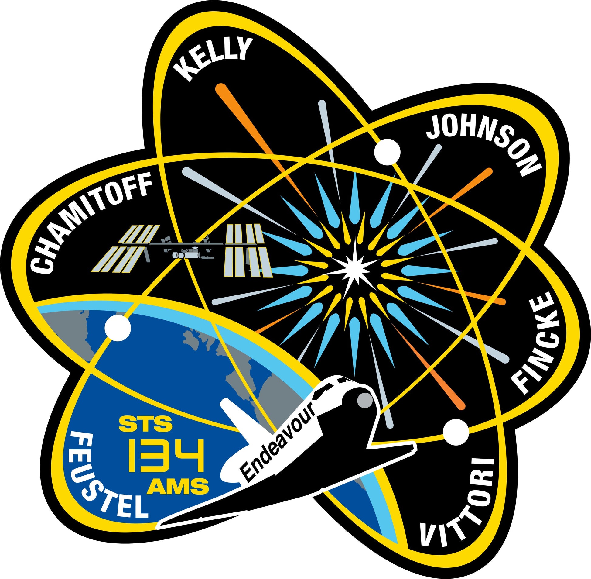 a picture of a space shuttle with the name of the space shuttle on it