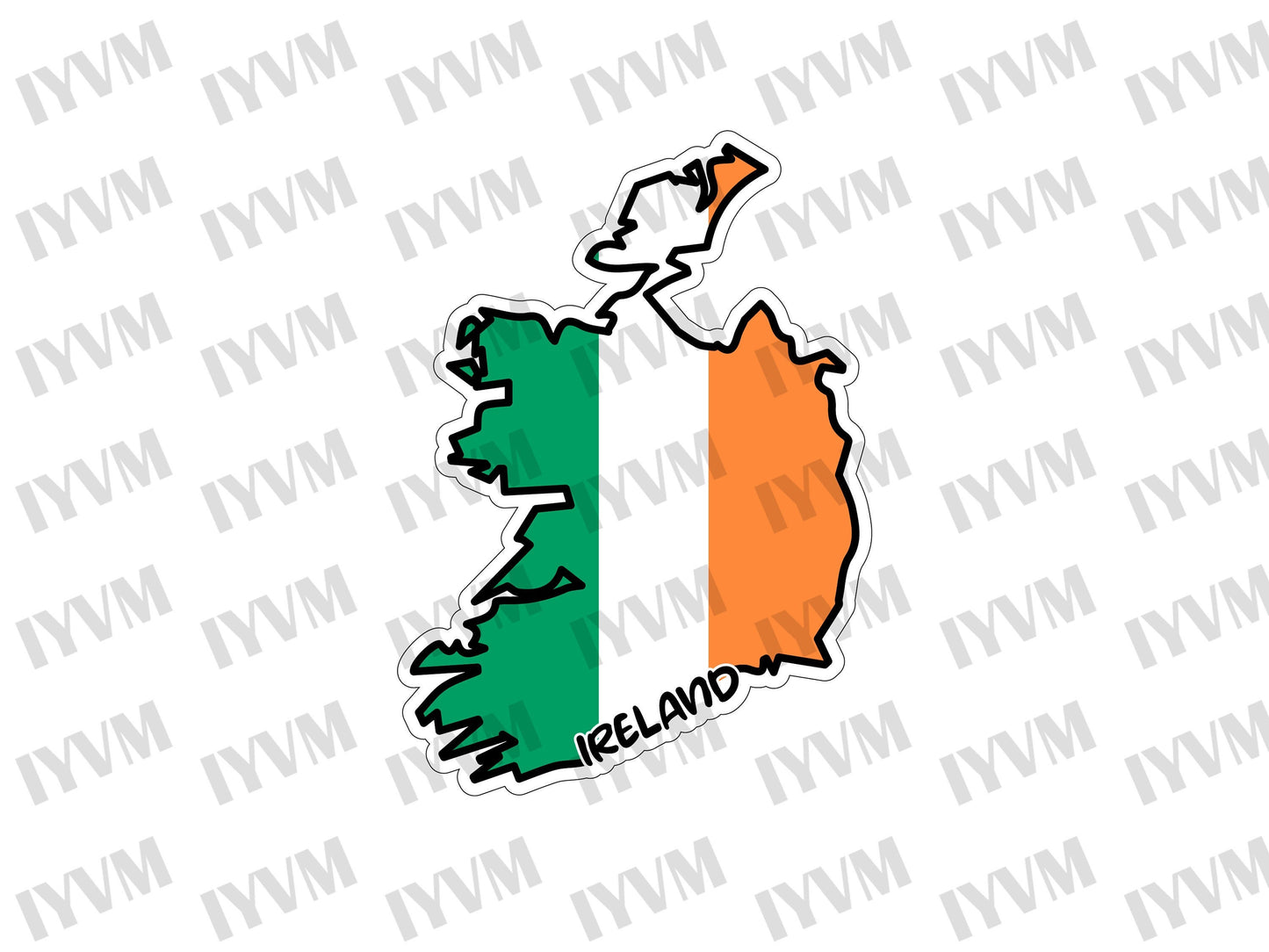 Ireland Map Flag Sticker Decal / Éire / Airlann / Northern Ireland / Irish / Belfast
