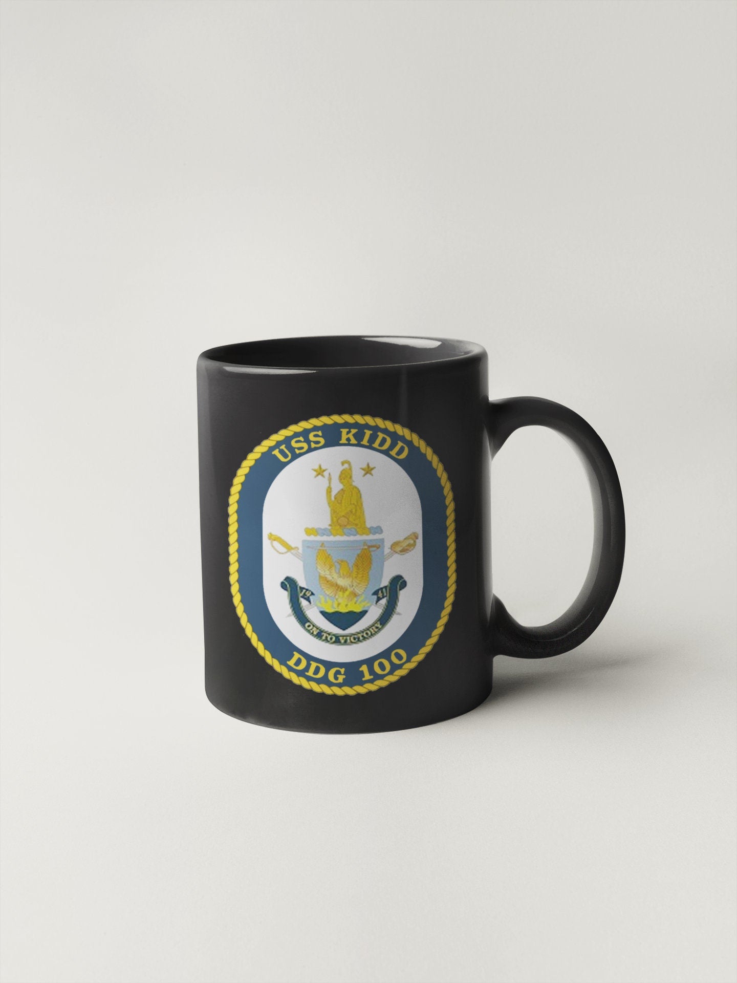 USS Kidd DDG-100 Badge Sticker Decal Arleigh Burke Class Destroyer Car Sticker Bumper Sticker for Car Emblem