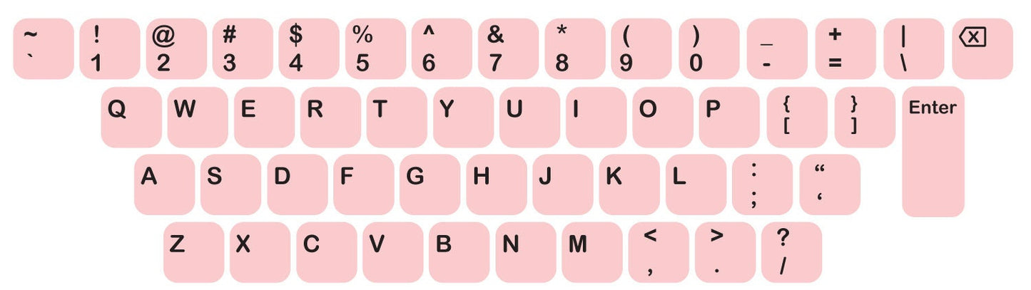Standard English Keyboard Sticker QWERTY Dvorak Colemak Vinyl Sticker Decal