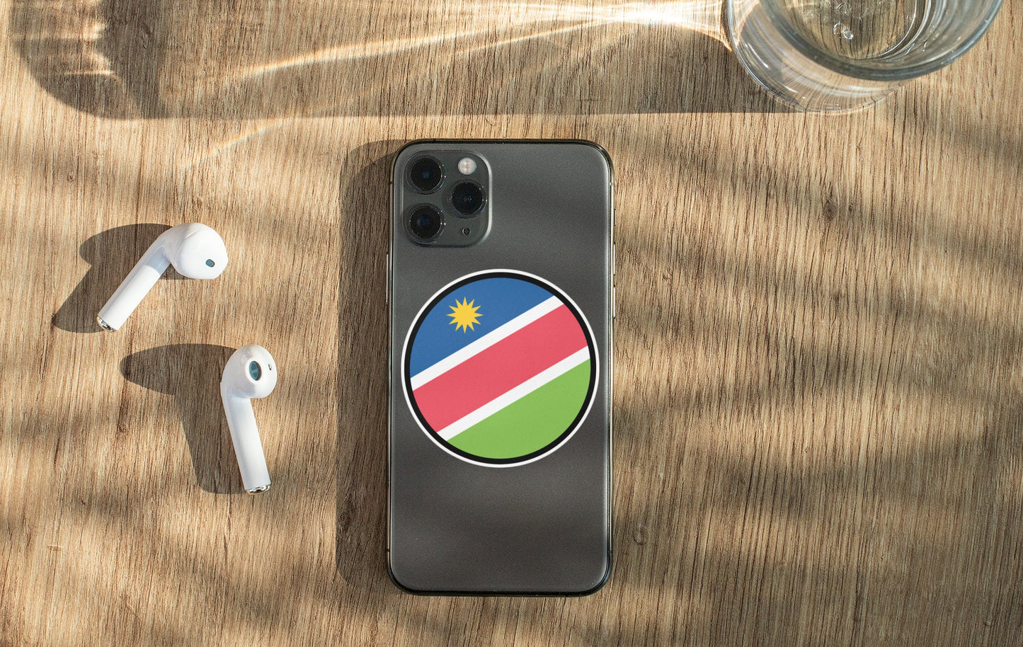 Namibia Flag Circle Sticker Decal
