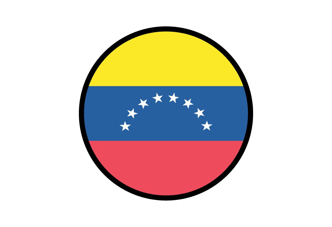 Venezuela Flag Circle Sticker Decal