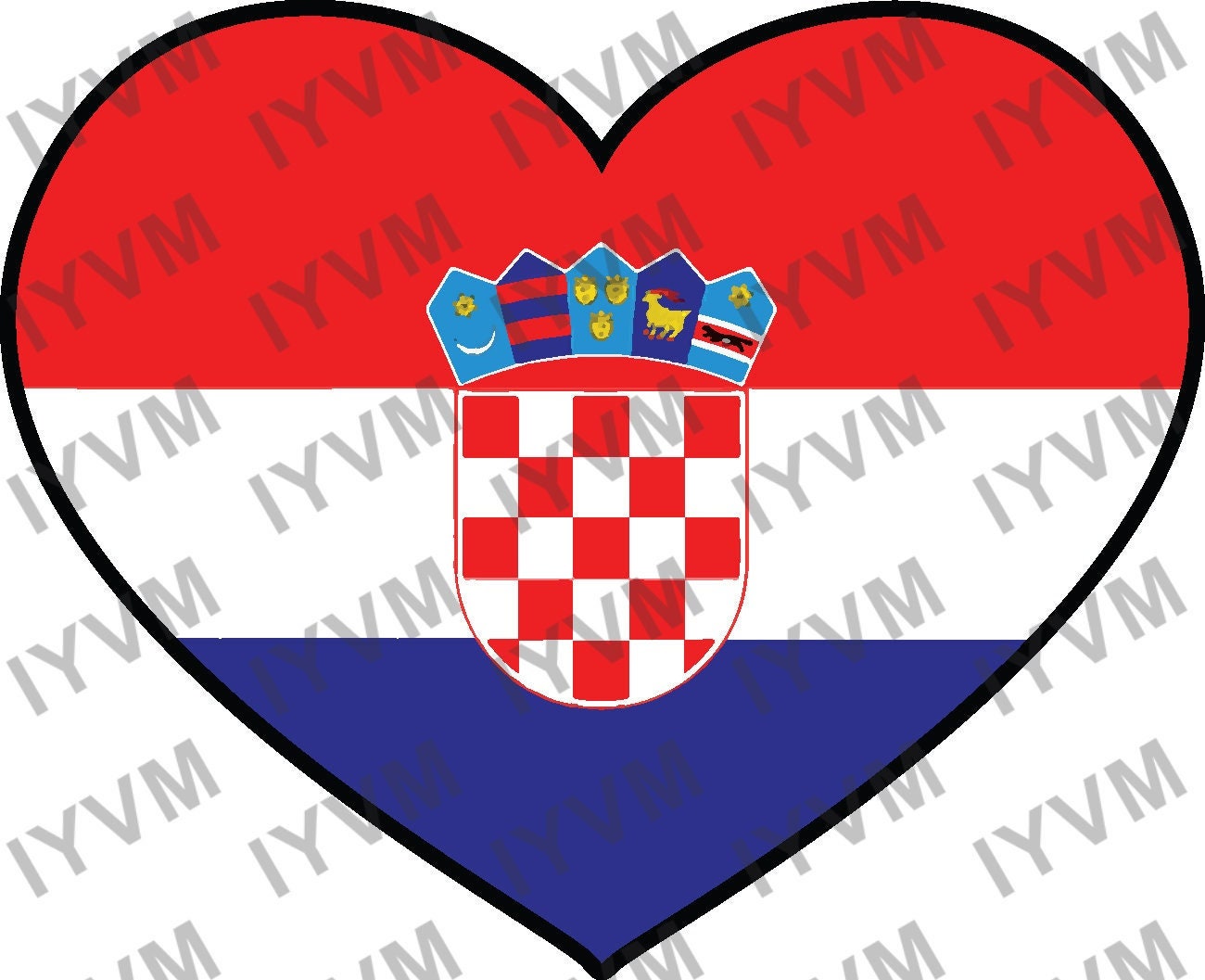 Croatia Flag Sticker Decal / Zagreb / Croatian / Republika Hrvatska / Republic of Croatia