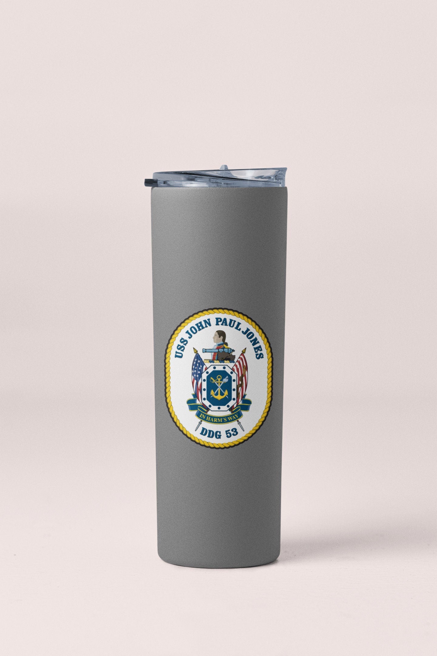 USS John Paul Jones DDG-53 Badge Sticker Decal Arleigh Burke Class Destroyer Car Sticker Bumper Sticker for Car Emblem