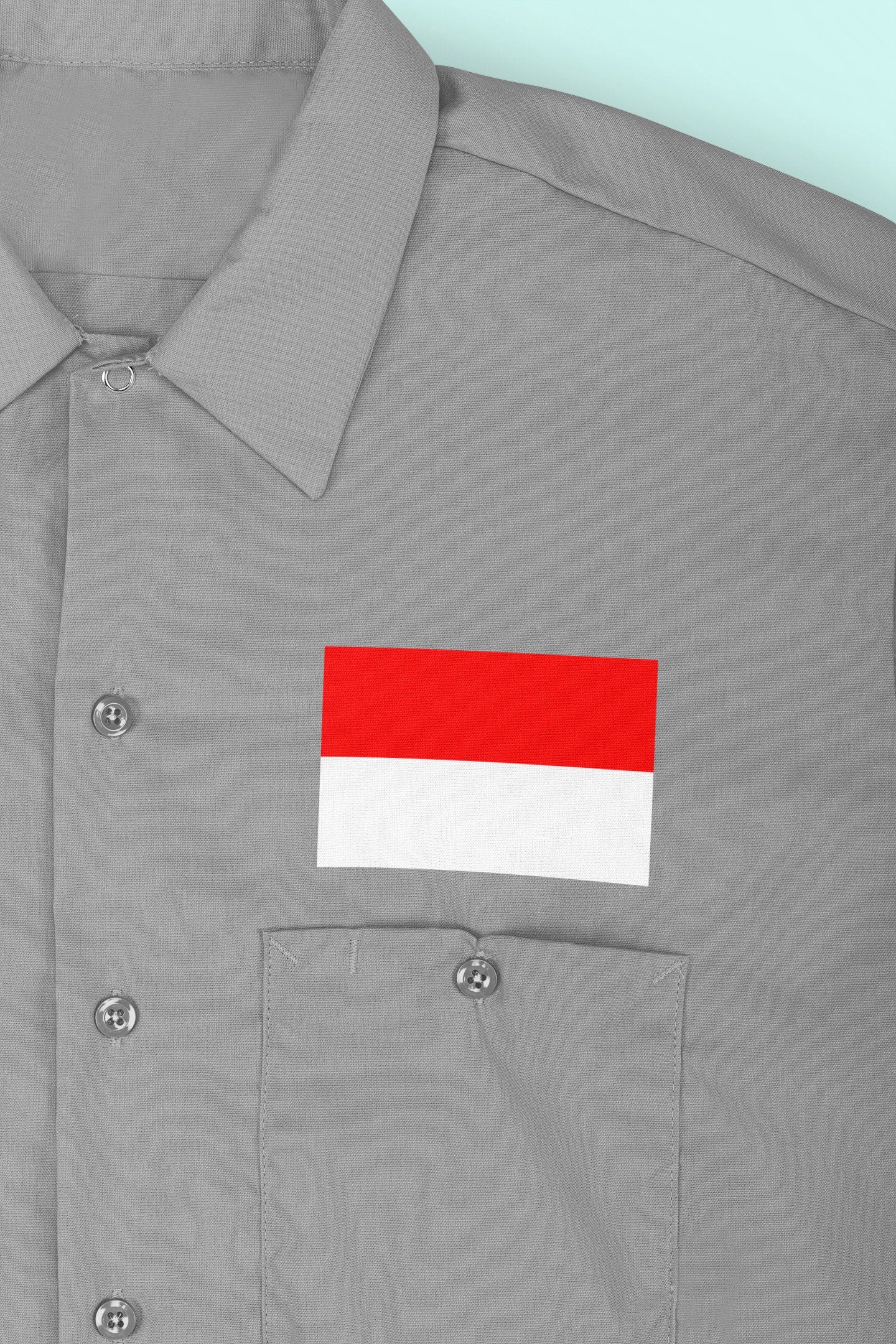 Indonesia Flag Iron On Heat Transfer Vinyl HTV / Republic of Indonesia / Republik Indonesia / Bhinneka Tunggal Ika / Jakarta / Indonesian