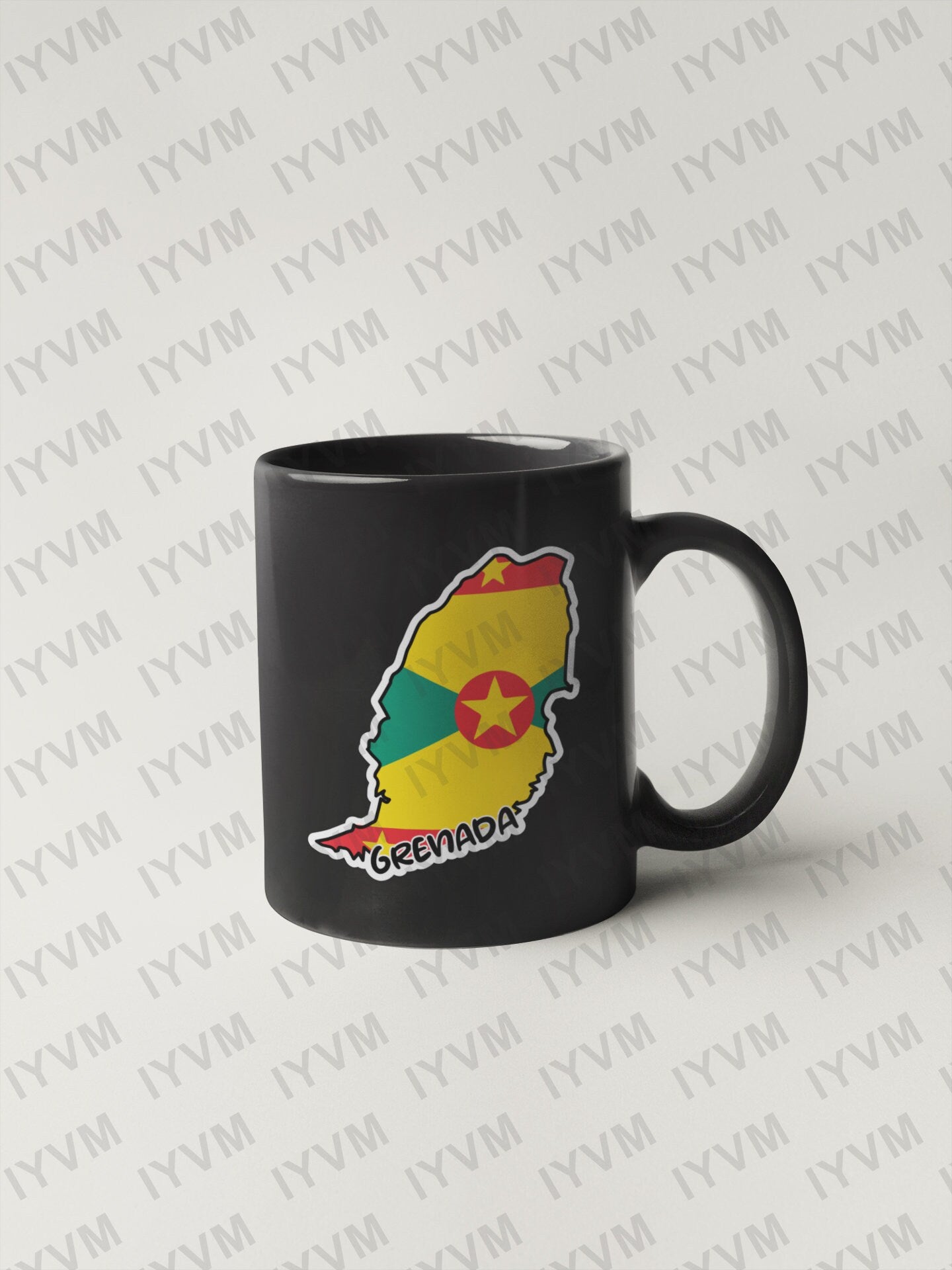 Grenada Map Flag Sticker Decal Gwenad Grenadian Creole French Ever Conscious of God We Aspire, Build and Advance as One People St. George's
