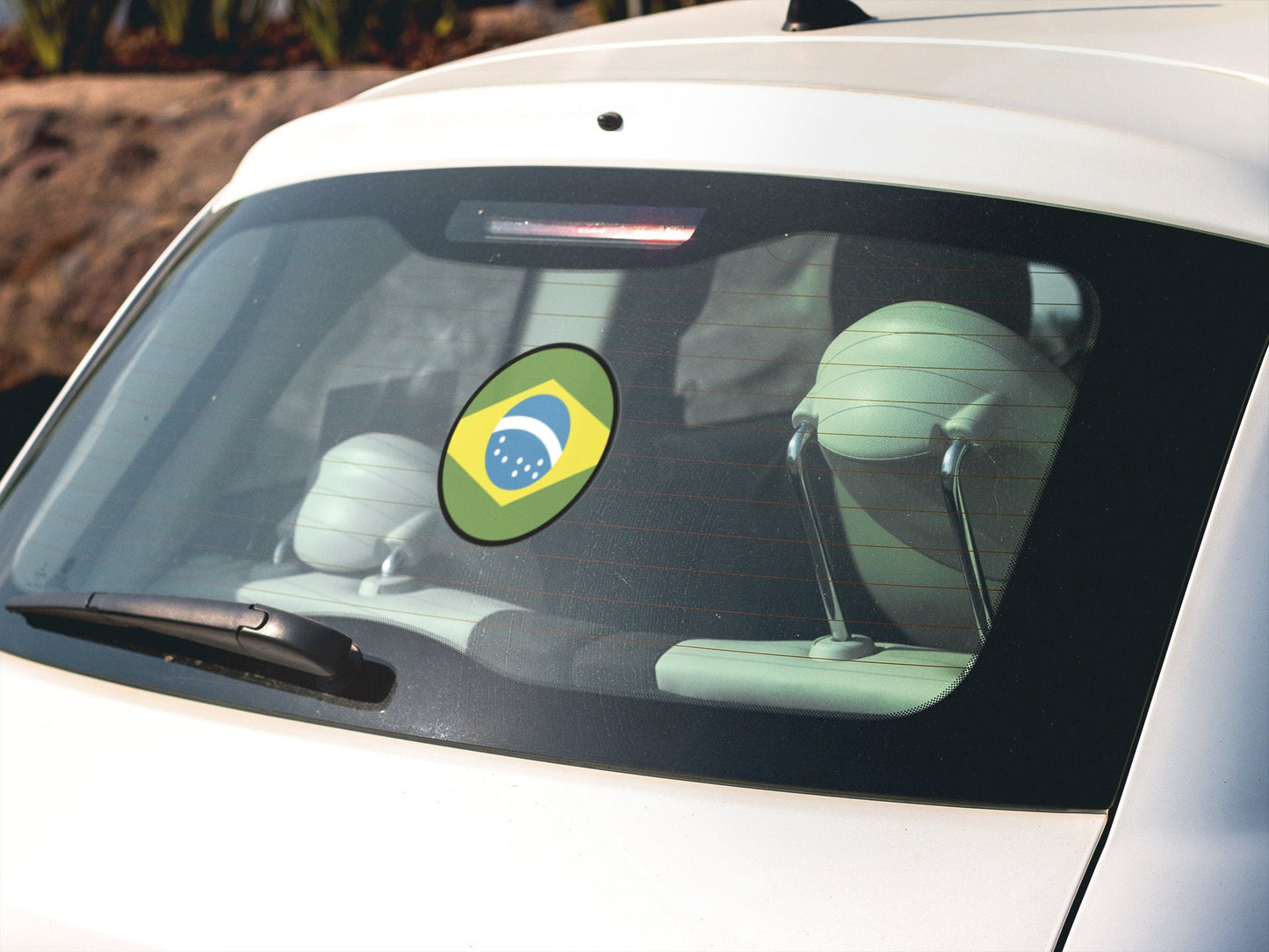 Brazil Flag Circle Sticker Decal