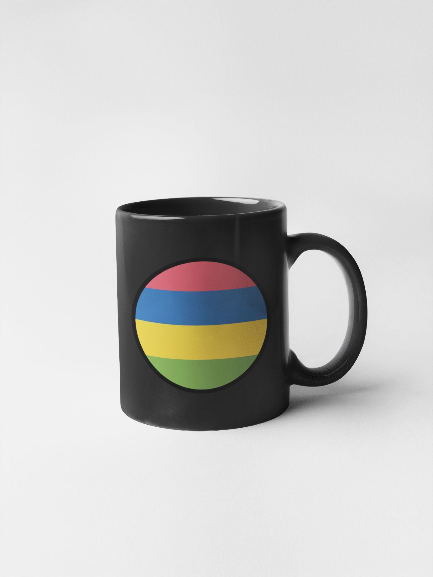 Mauritius Flag Circle Sticker Decal