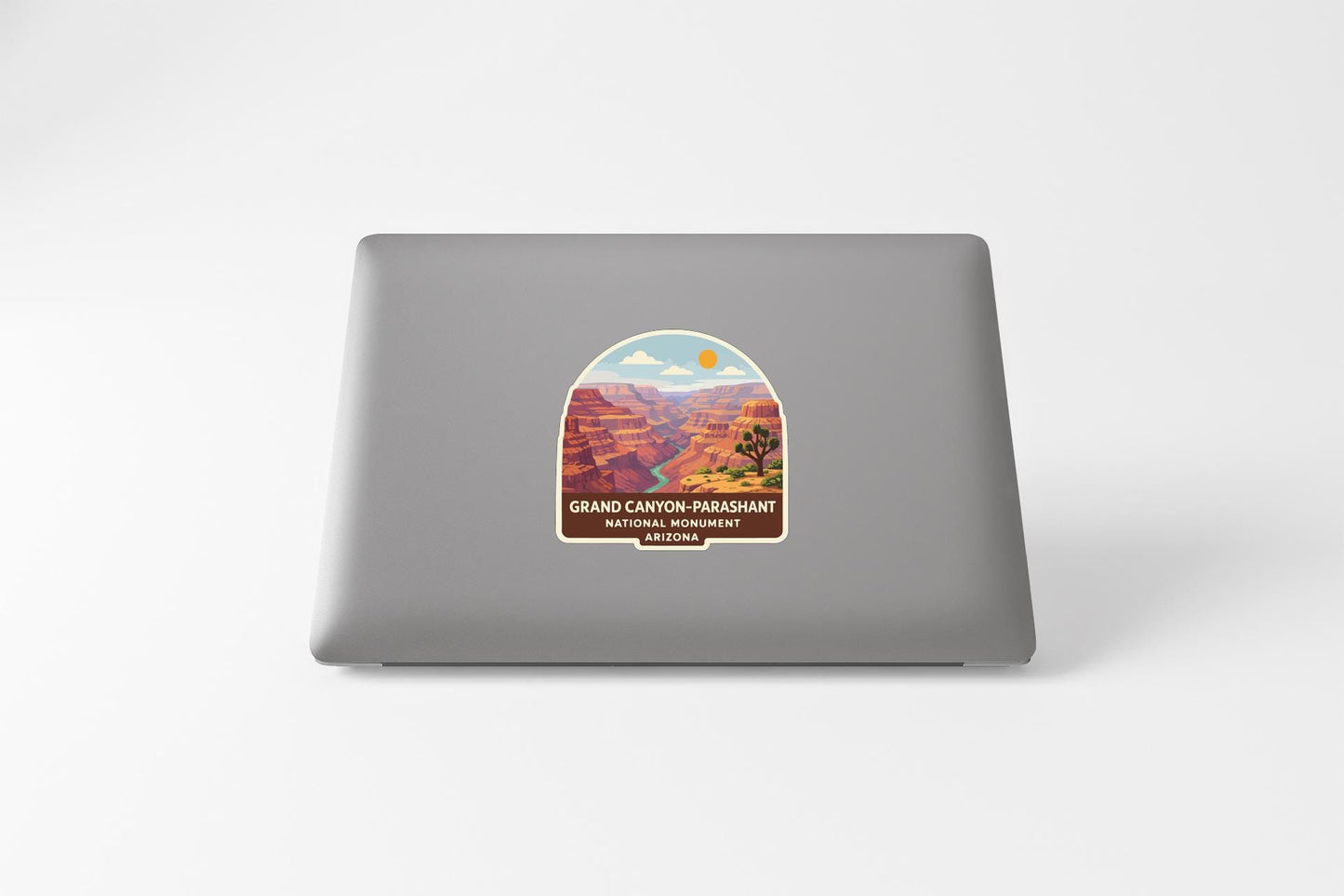 A sticker depicting the Grand Canyon, a famous landmark in Arizona.