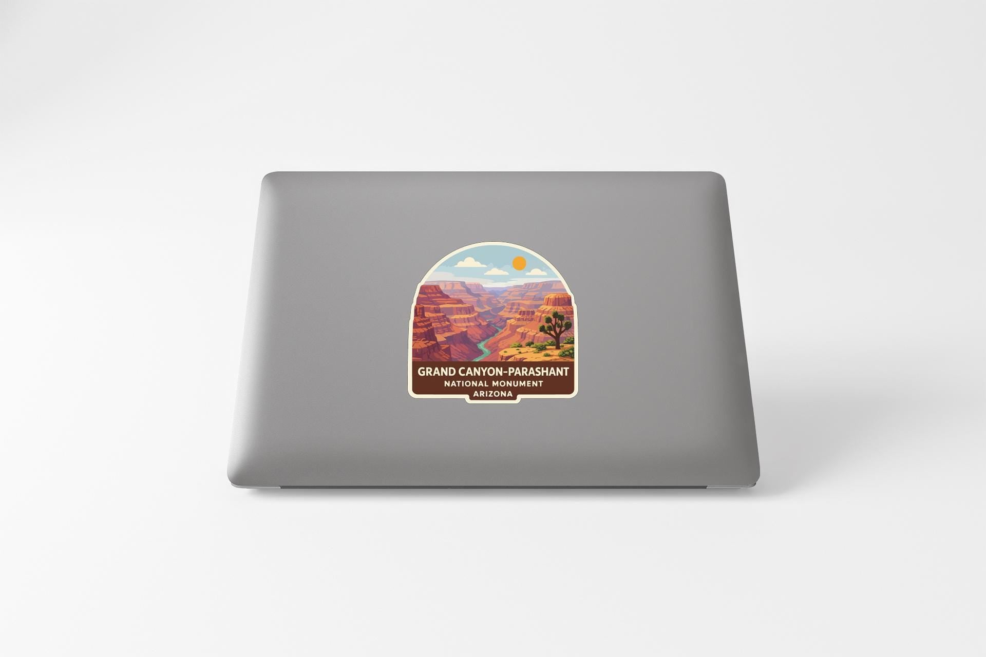 A sticker depicting the Grand Canyon, a famous landmark in Arizona.