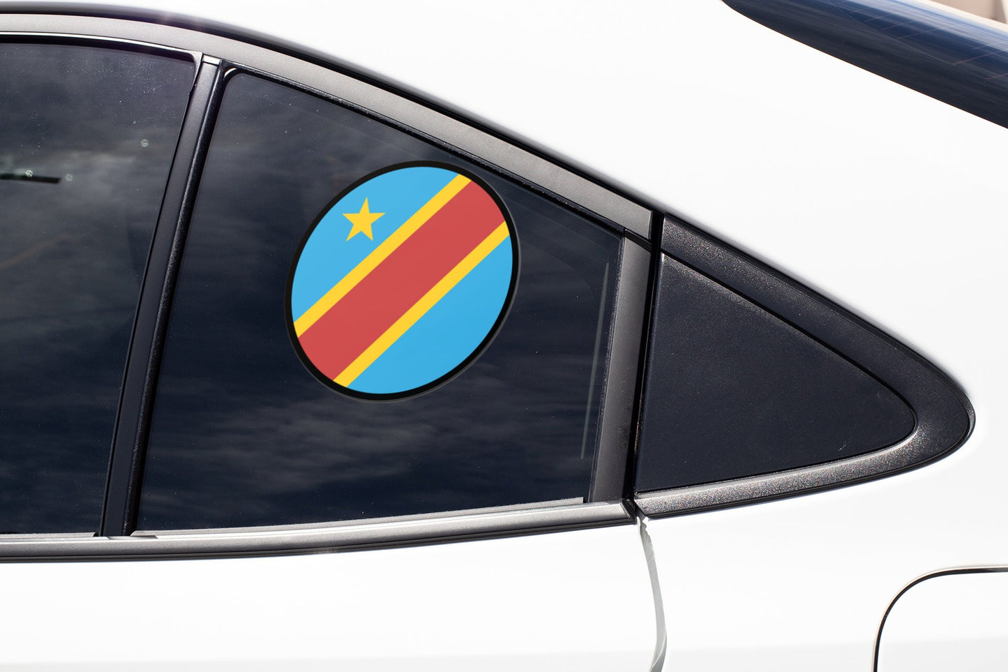 DRC Flag Circle Sticker Decal