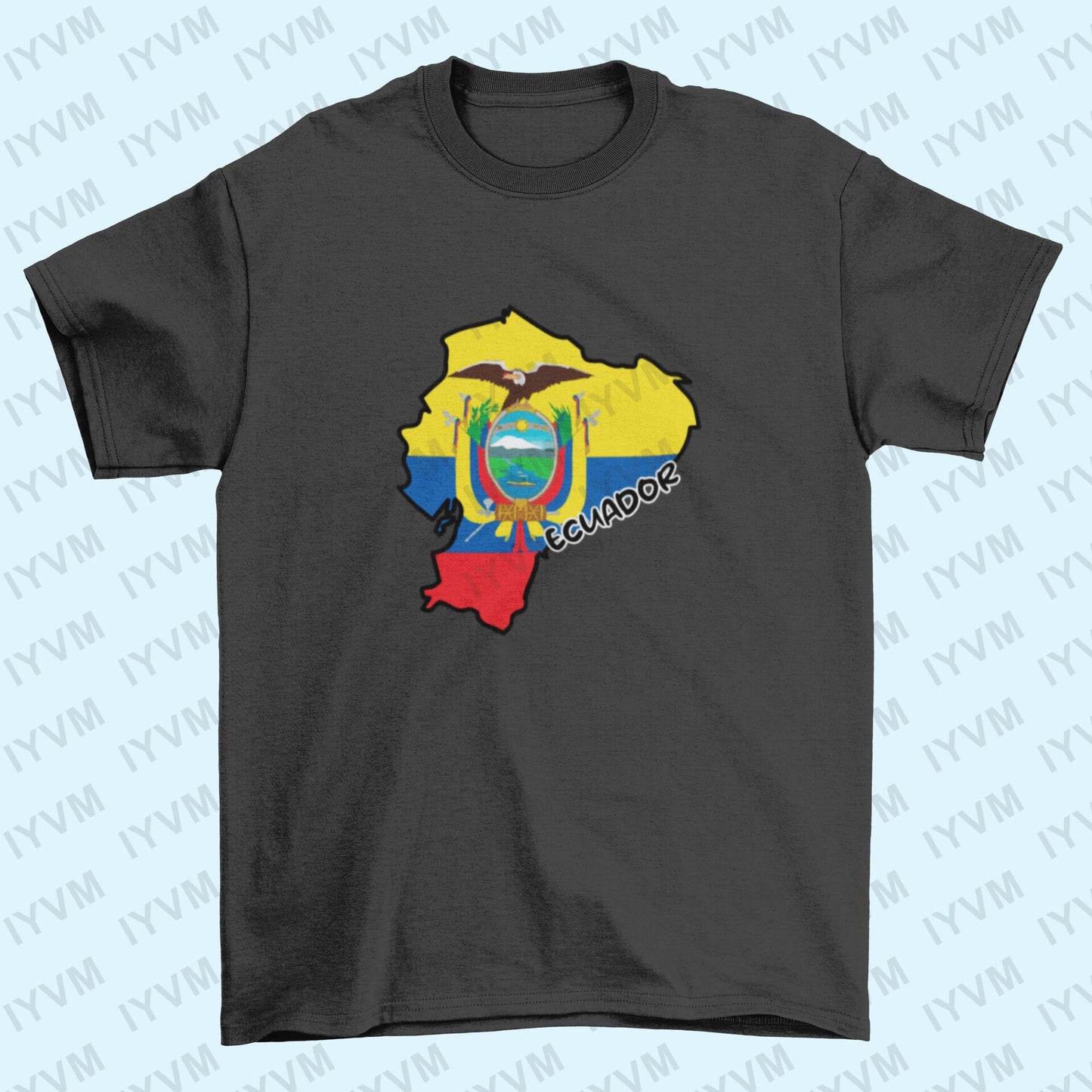 Ecuador Map Iron On Heat Transfer Vinyl HTV / Republic of Ecuador / Dios, patria y libertad / Quito / Ecuadorian