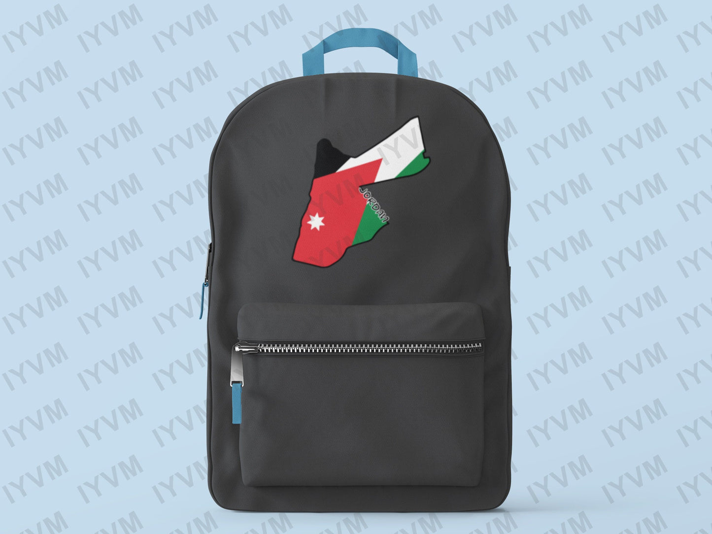 Jordan Map Iron On Heat Transfer Vinyl HTV / Hashemite Kingdom of Jordan / الله، الوطن، الملك / Amman /