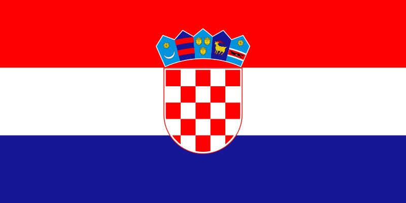 Croatia Flag Iron On Heat Transfer Vinyl HTV / Zagreb / Croatian / Republika Hrvatska / Republic of Croatia