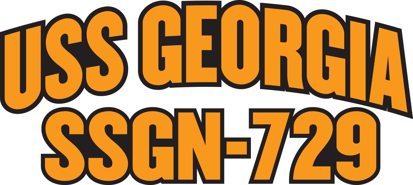 USS Georgia SSGN-729 Vinyl Sticker Decal - Ohio Class Submarine